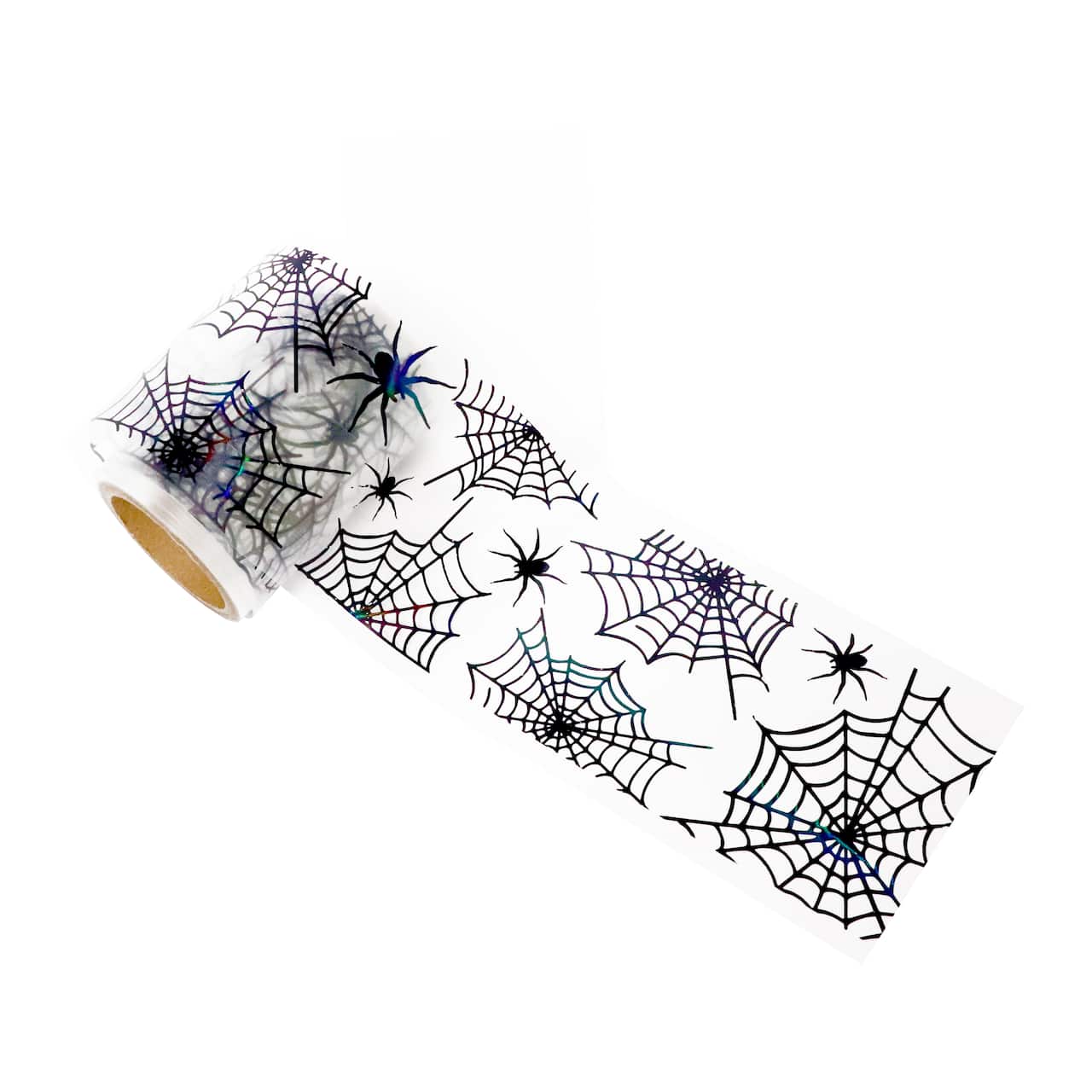 2.5" x 2.2yd. Iridescent Black Spiderweb PET Crafting Tape by Recollections™